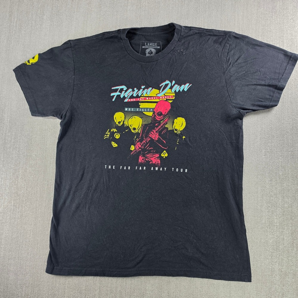 Zero Foxtrot T-Shirt Mens Large Black Figrin Dan Modal Nodes Tour‎ Graphic